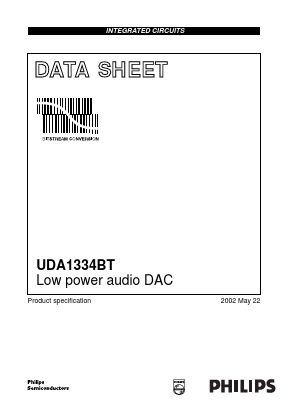 UDA1334BT Datasheet PDF Philips Electronics