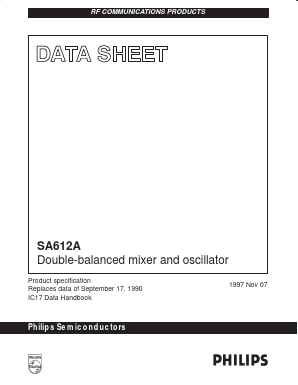 SA612A Datasheet PDF Philips Electronics