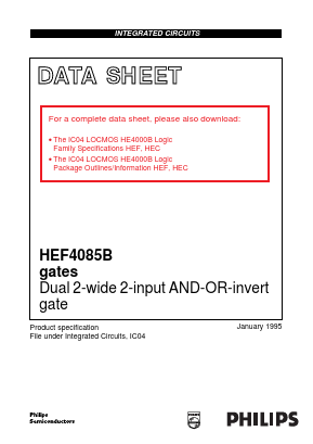 HEC4085BP Datasheet PDF Philips Electronics
