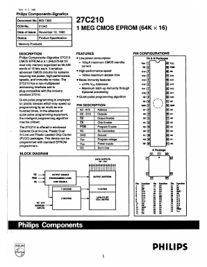 27C210 Datasheet PDF Philips Electronics
