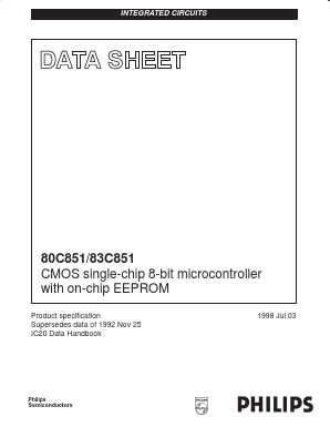 S80C851-6N40 Datasheet PDF Philips Electronics