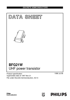 BFG21W Datasheet PDF Philips Electronics