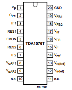 TDA1576T Datasheet PDF Philips Electronics