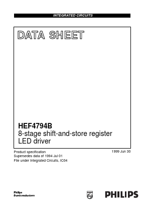 HEF4794B Datasheet PDF Philips Electronics