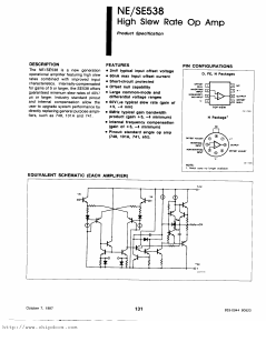NE538 Datasheet PDF Philips Electronics