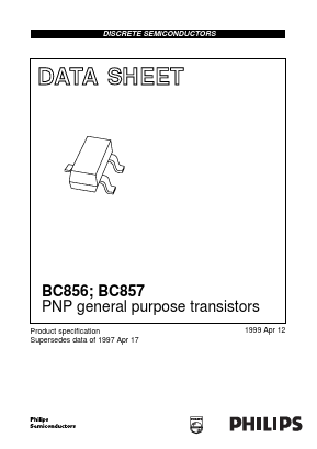 BC857B Datasheet PDF Philips Electronics