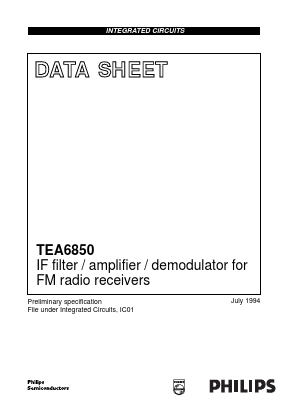 TEA6850H Datasheet PDF Philips Electronics