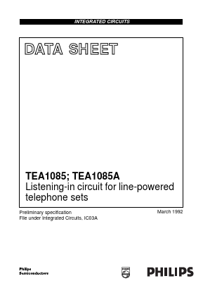 TEA1085 Datasheet PDF Philips Electronics