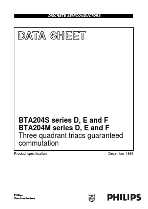 BTA204M-800F Datasheet PDF Philips Electronics
