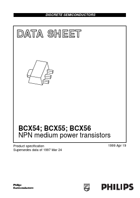 BCX55-10 Datasheet PDF Philips Electronics