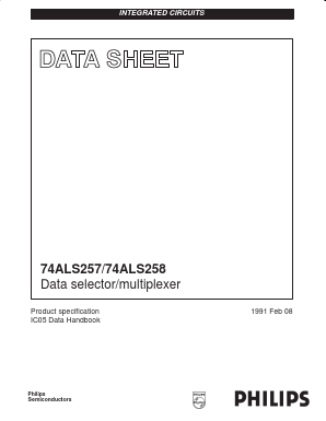 74ALS257N Datasheet PDF Philips Electronics