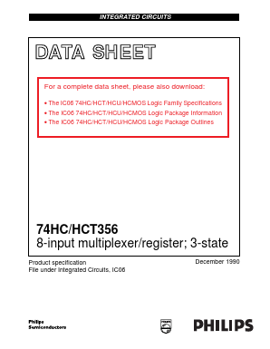 74HC/HCT356 Datasheet PDF Philips Electronics