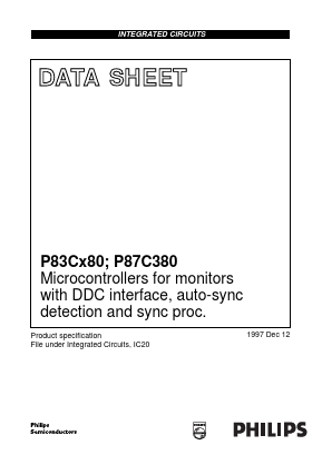 P83C380 Datasheet PDF Philips Electronics