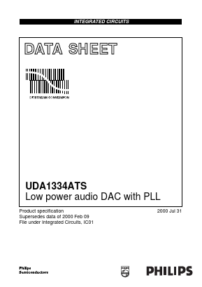 UDA1334ATS Datasheet PDF Philips Electronics
