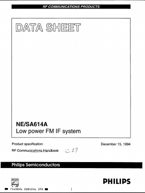 NE614A Datasheet PDF Philips Electronics