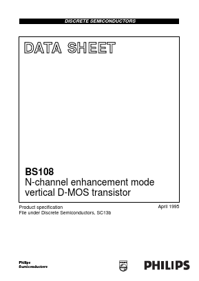 BS108 Datasheet PDF Philips Electronics