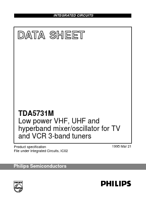 TDA5731M/C1 Datasheet PDF Philips Electronics