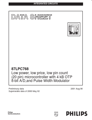 P87LPC768BD Datasheet PDF Philips Electronics