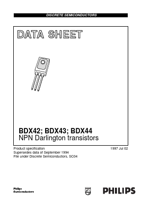 BDX43 Datasheet PDF Philips Electronics