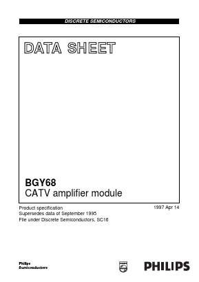 BGY68 Datasheet PDF Philips Electronics