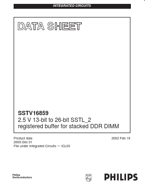 SSTV16859BS Datasheet PDF Philips Electronics