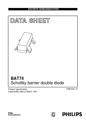 BAT74 Datasheet PDF Philips Electronics