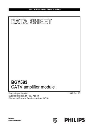 BGY583 Datasheet PDF Philips Electronics