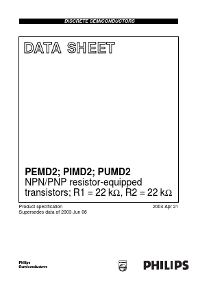 PIMD2 Datasheet PDF Philips Electronics