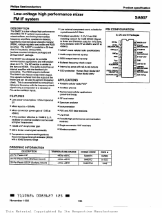 SA607D Datasheet PDF Philips Electronics
