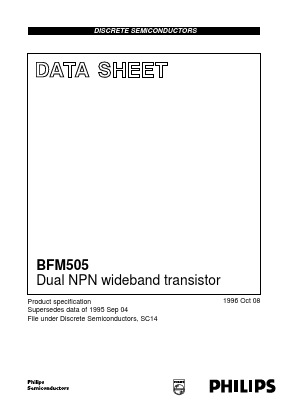 BFM505 Datasheet PDF Philips Electronics