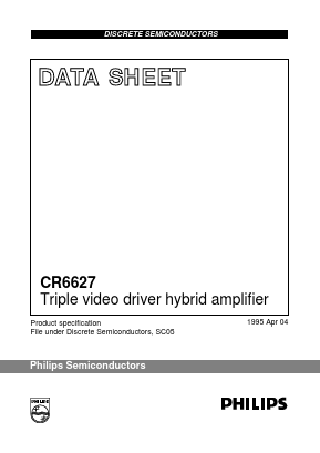 CR6627 Datasheet PDF Philips Electronics