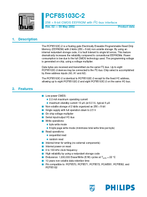 PCF85103C-2P Datasheet PDF Philips Electronics