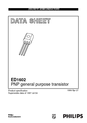 ED1602 Datasheet PDF Philips Electronics