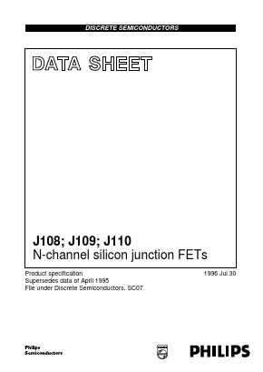 J110 Datasheet PDF Philips Electronics