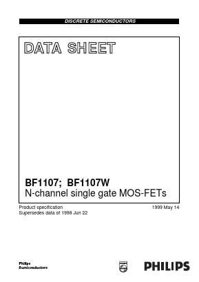 BF1107 Datasheet PDF Philips Electronics