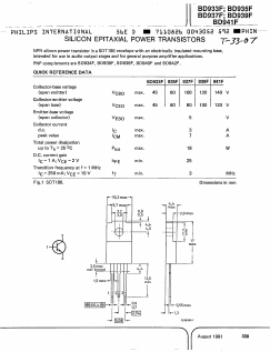 BD933F Datasheet PDF Philips Electronics