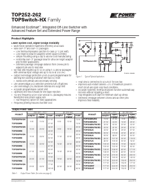 TOP259MG Datasheet PDF Power Integrations, Inc