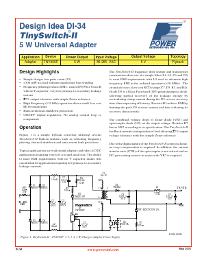 DI-34 Datasheet PDF Power Integrations, Inc