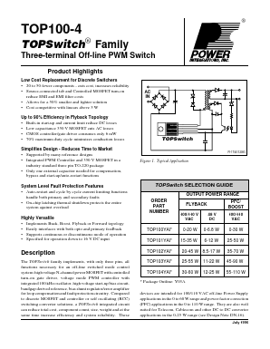 TOP100-4 Datasheet PDF Power Integrations, Inc