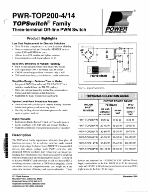 PWR-TOP201 Datasheet PDF Power Integrations, Inc