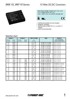 40IMX15-0503-9R Datasheet PDF Power-One Inc.