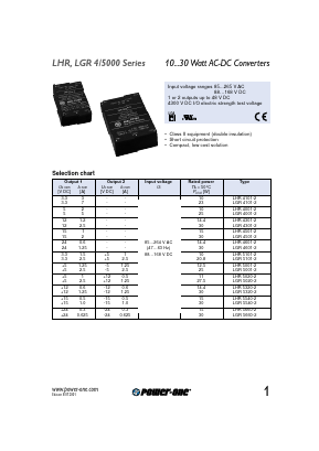 LGR4101-2 Datasheet PDF Power-One Inc.