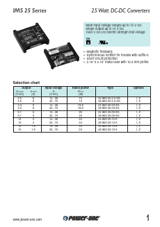 24IMS25-2.5-9G Datasheet PDF Power-One Inc.