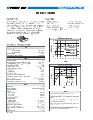 HAS060ZJ-A Datasheet PDF Power-One Inc.