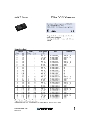 70IMX7-03-9 Datasheet PDF Power-One Inc.