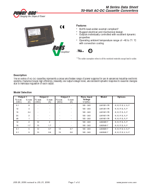 LM1601-7R Datasheet PDF Power-One Inc.