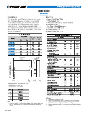 DFA20E48D15 Datasheet PDF Power-One Inc.