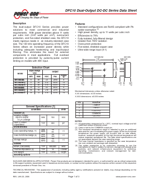DFC10U48D5 Datasheet PDF Power-One Inc.