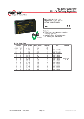 PSL5A10-7R Datasheet PDF Power-One Inc.