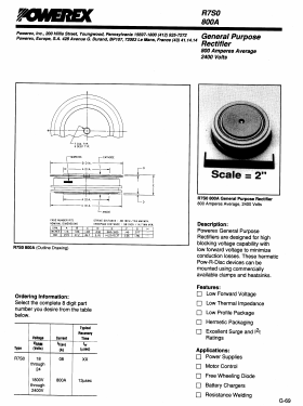 R7S0800A Datasheet PDF Powerex